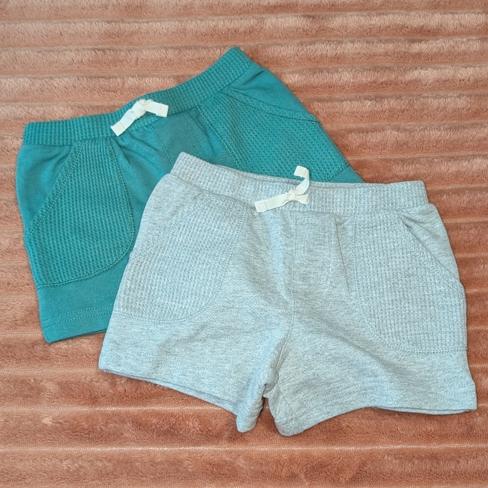 little planet by Carters Baby Waffle Shorts Made with Organic Cotton - 18m